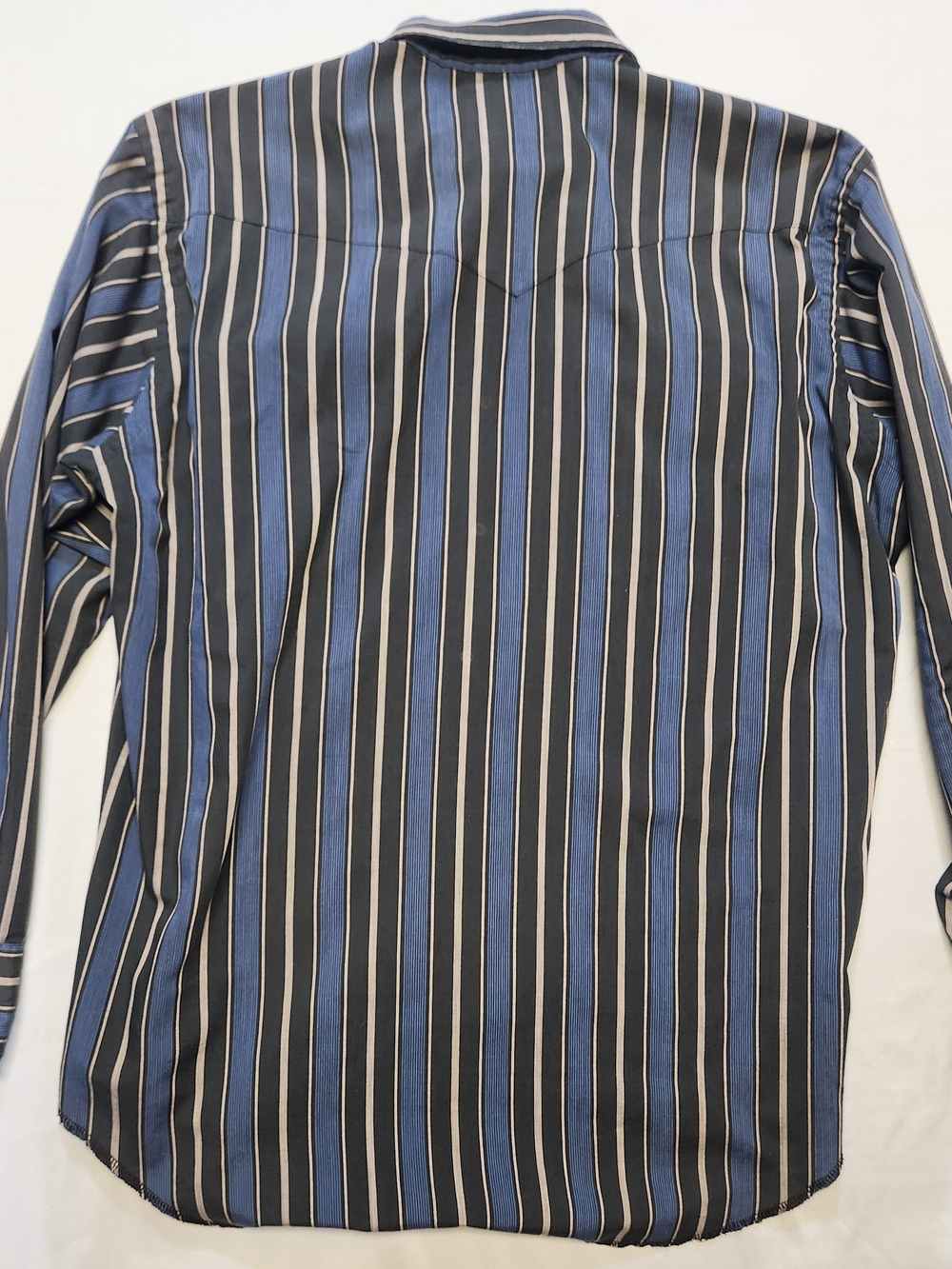 Vintage Wrangler L Cowboy Cut Single Stitch Pearl Snap Long Sleeve Button Up USA - Picture 9 of 11